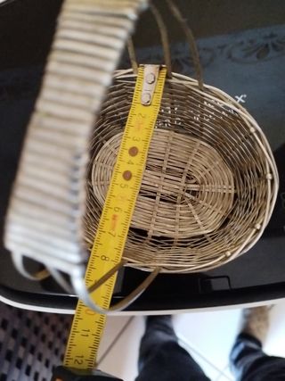 Paniere intrecciato in silver