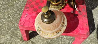 Lámpara de techo, cristal y bronce, Ballesteros,S.