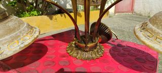 Lámpara de techo, cristal y bronce, Ballesteros,S.