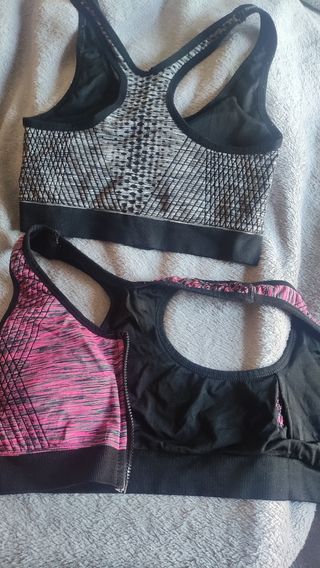 Sujetadores deportivos cremallera