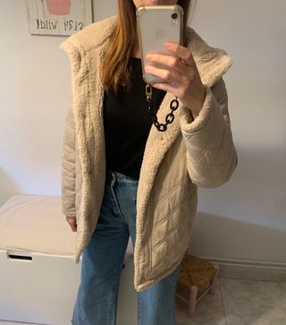 Abrigo oversize reversible