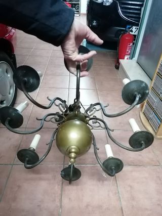 Antigua lámpara Holandesa de bronce