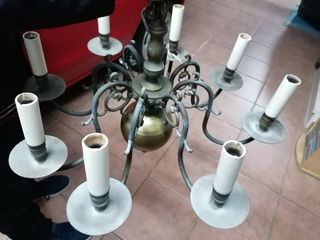 Antigua lámpara Holandesa de bronce