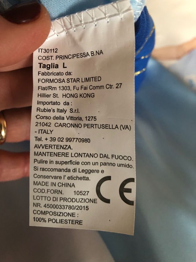 Costume per carnevale da principessa