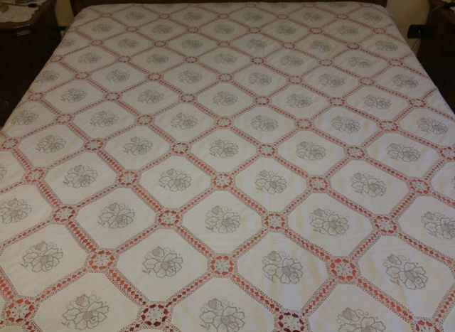 copriletto per letto matrimoniale uncinetto Italy 