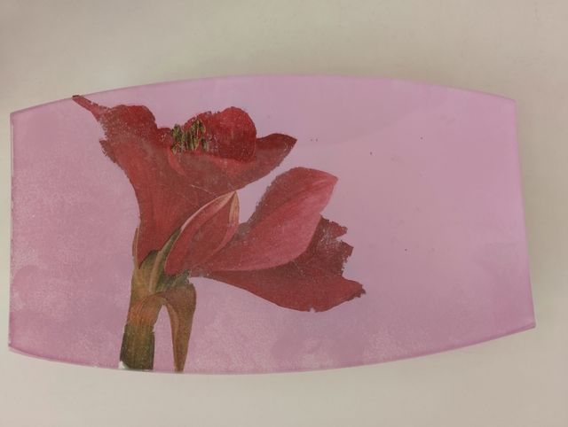 Piastra decorativa in vetro per decoupage