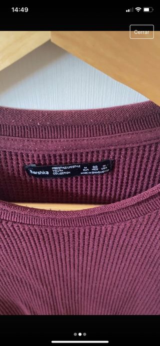 Jersey Bershka granate