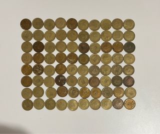 80 monedas de 1 peseta (1966)