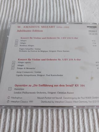 Mozart - Violin conciertos 3 y 5
