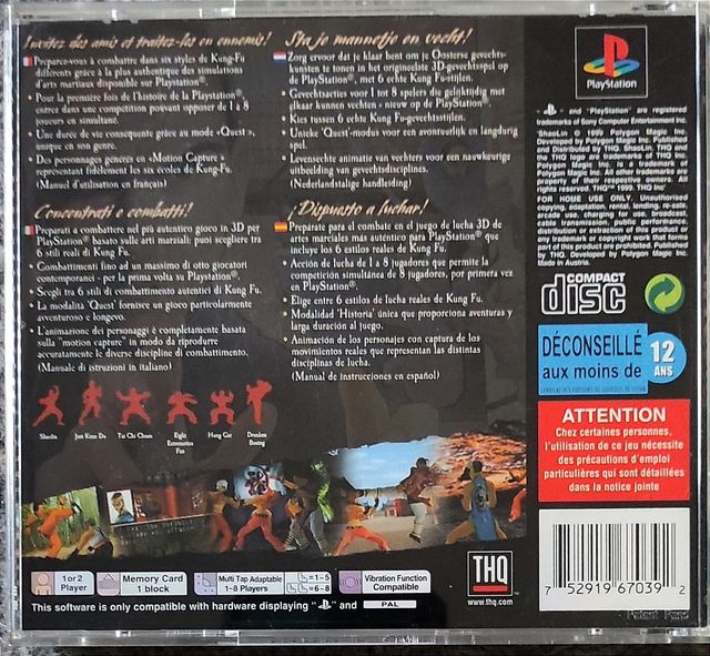 PS1 Videogame: SHAOLIN