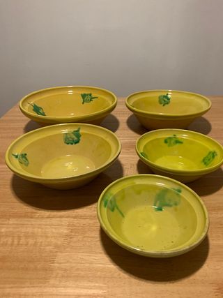 Juego de 4 cuencos fruteros vintage