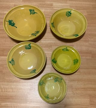 Juego de 4 cuencos fruteros vintage