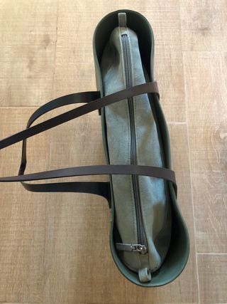 Obag clásico grande + asas cuero y doble cadena