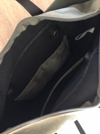 Obag clásico grande + asas cuero y doble cadena