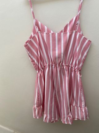 Mono rayas rosa y blanco