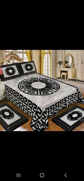 manta versace con dos fundas de los cojines y dos