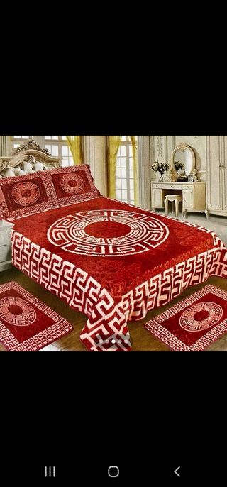 manta versace con dos fundas de los cojines y dos