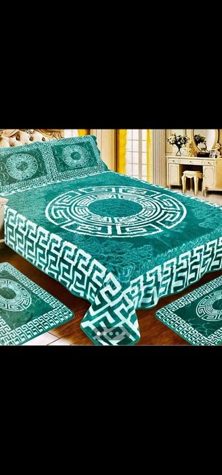 manta versace con dos fundas de los cojines y dos