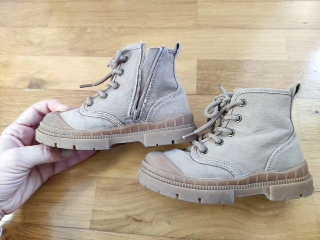 Zara botas marrones talla 24 textil marrón