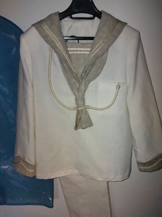 traje de comunión marinero niño de lino
