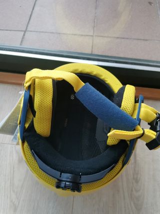 casco amarillo esquí y snowboard niño H kids 500