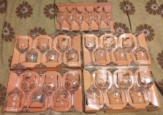 Bicchieri calici cristallo Bohemia