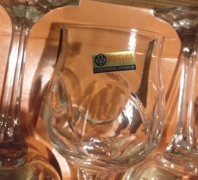 Bicchieri calici cristallo Bohemia