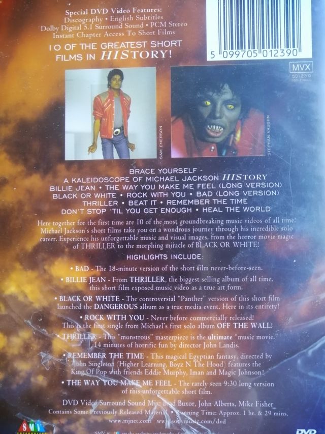 DVD Michael Jackson Greatest hits. dvd