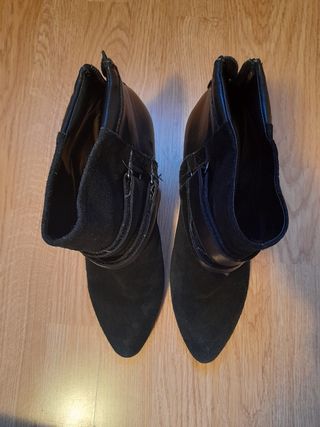 Botín de cuña negro Stradivarius 41