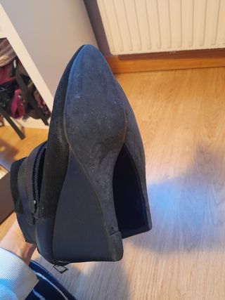 Botín de cuña negro Stradivarius 41