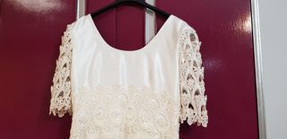 Vestido de novia blanco roto
