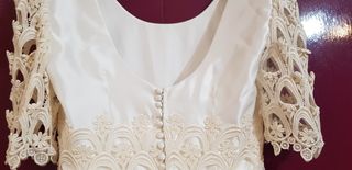 Vestido de novia blanco roto