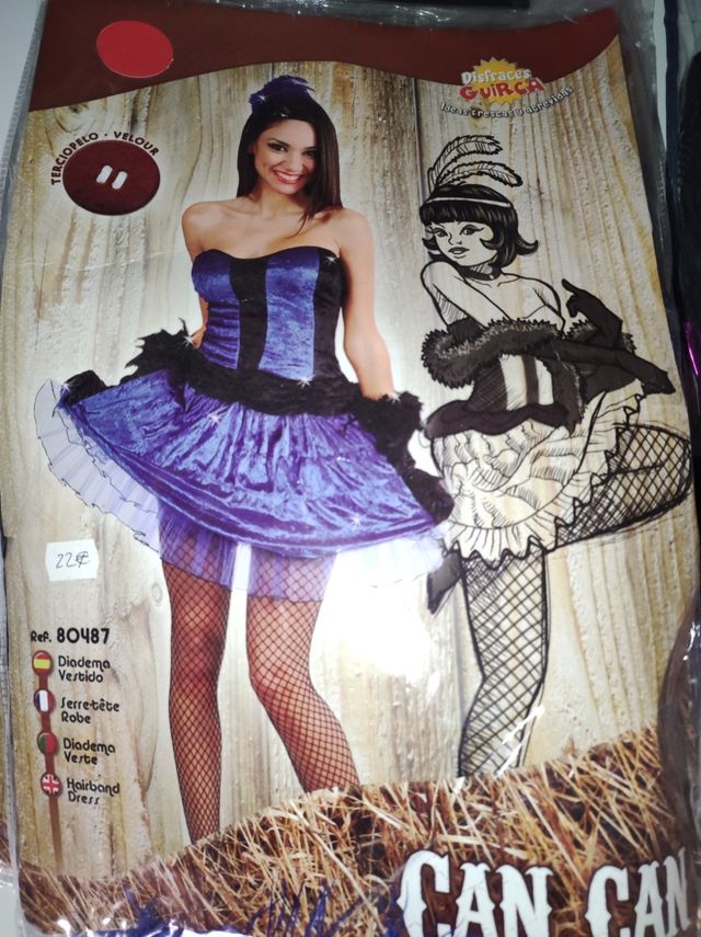 disfraz Can Can terciopelo 