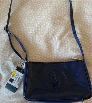 Bandolera charol azul ARMANI JEANS