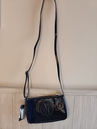 Bandolera charol azul ARMANI JEANS