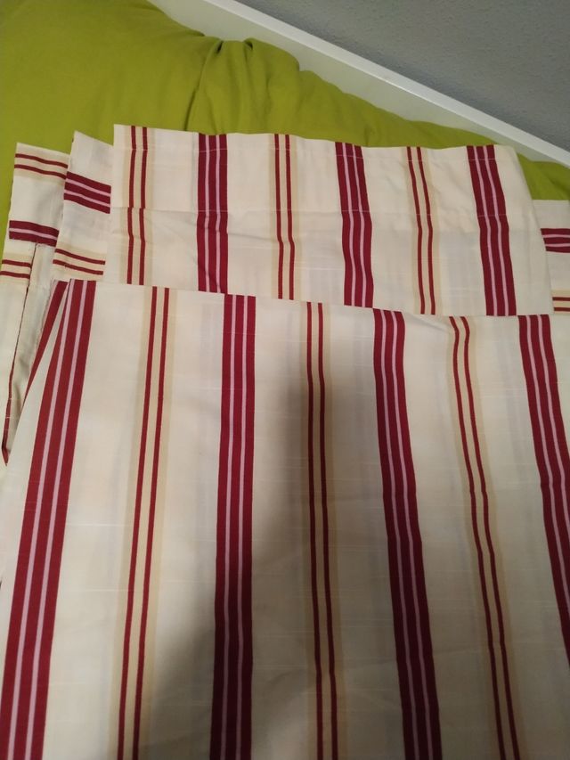 cortinas de 90x245+ fundas cojin