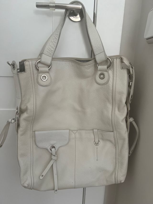 Bolso LAMARTHE tamaño grande. Piel blanco