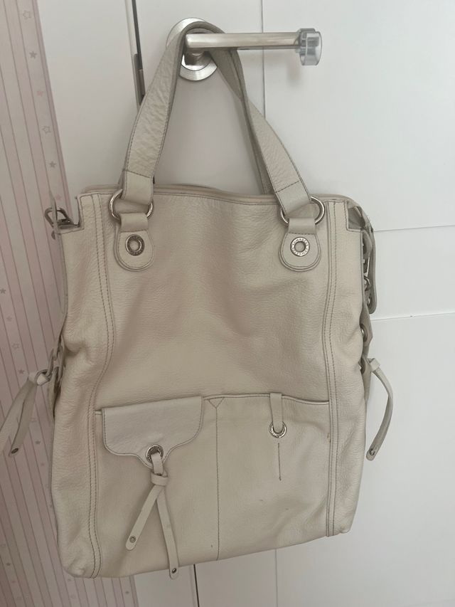 Bolso LAMARTHE tamaño grande. Piel blanco