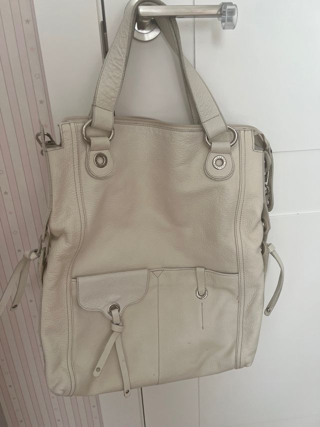 Bolso LAMARTHE tamaño grande. Piel blanco