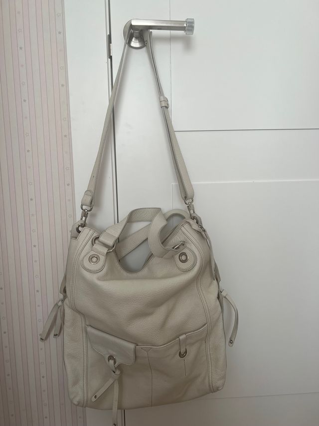 Bolso LAMARTHE tamaño grande. Piel blanco