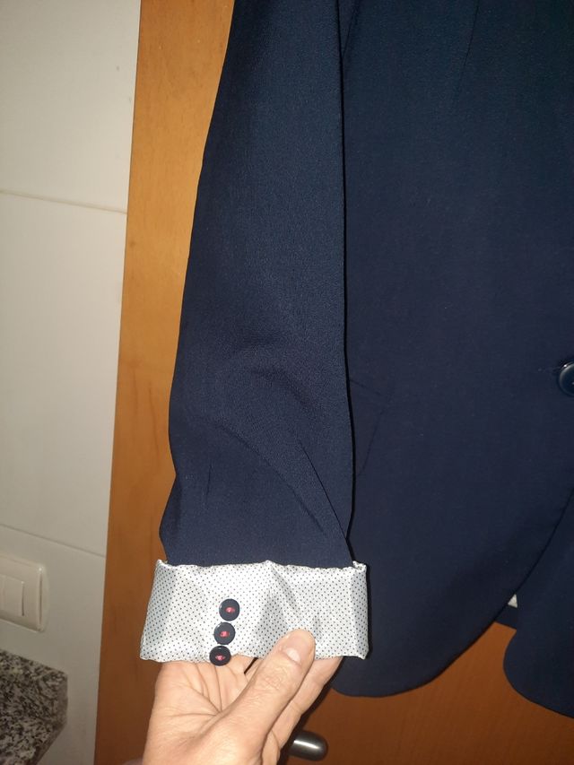 americana stradivarius azul marino a estrenar