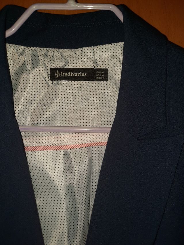 americana stradivarius azul marino a estrenar