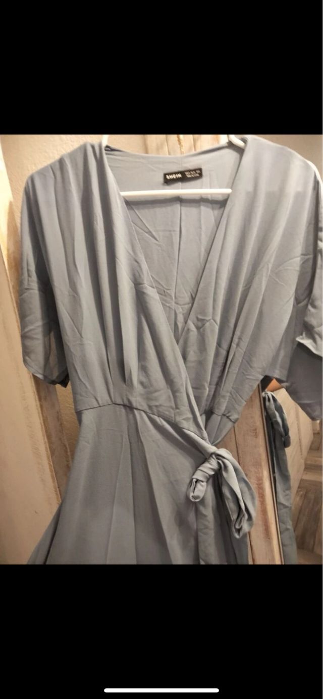 Vestido Fiesta Azul Vaporoso