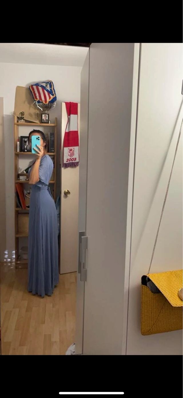 Vestido Fiesta Azul Vaporoso