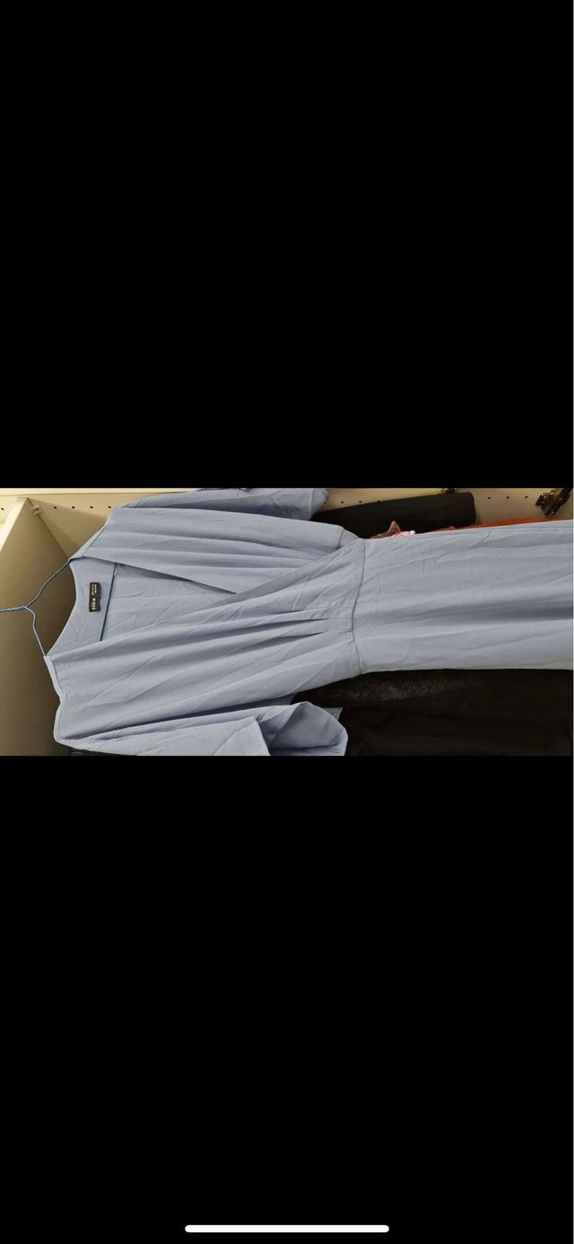 Vestido Fiesta Azul Vaporoso