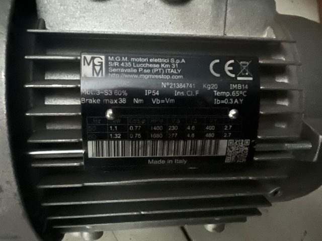 Motor eléctrico mg 1.1kw