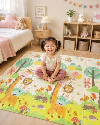 Alfombra de gateo infantil 180x200x1.5cm