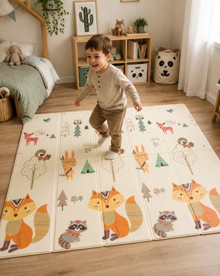 Alfombra de gateo infantil 180x200x1.5cm