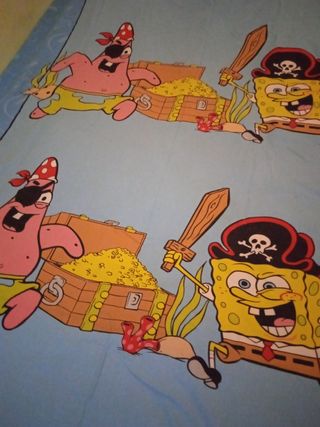 Funda nórdica bob esponja.