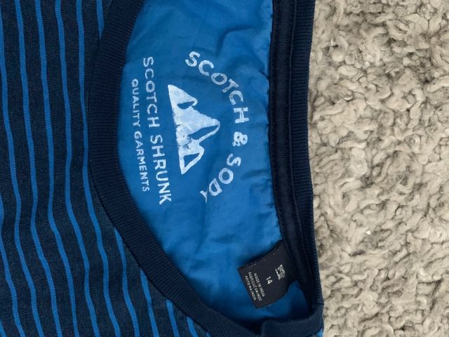 Camiseta rayas tonos azules t.12 de Scotch&Soda